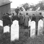 Climbing the far wall of the Jewish Cemetery