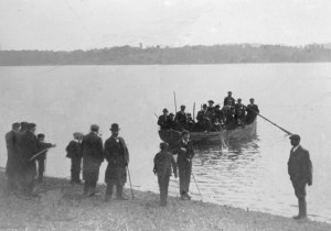 Embarking for Wherry Quay